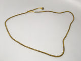 Thin Brass Necklace with Colored Lace