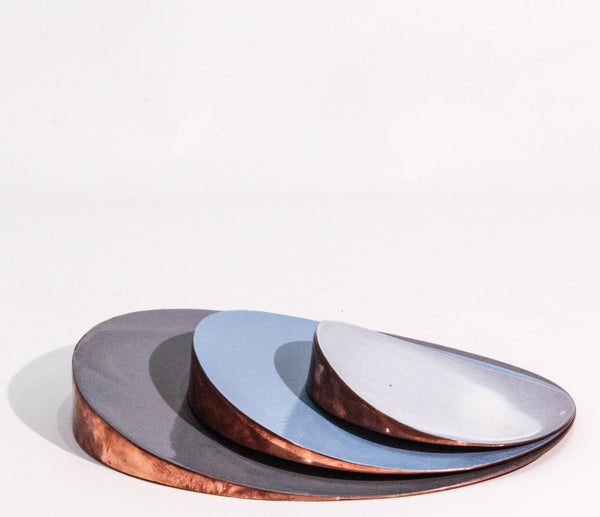 Pebbled Enamel & Copper Dish Collection