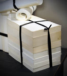 Stack of decorative French white books