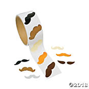 Roll Mustache Sticker