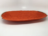 Small Handwoven Oval Basket with Silver finish