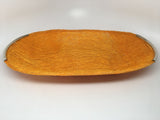 Small Handwoven Oval Basket with Silver finish