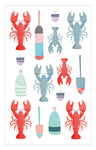 Roll Watercolor Lobsters
