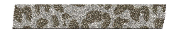 Silver Leopard Glitter Tape